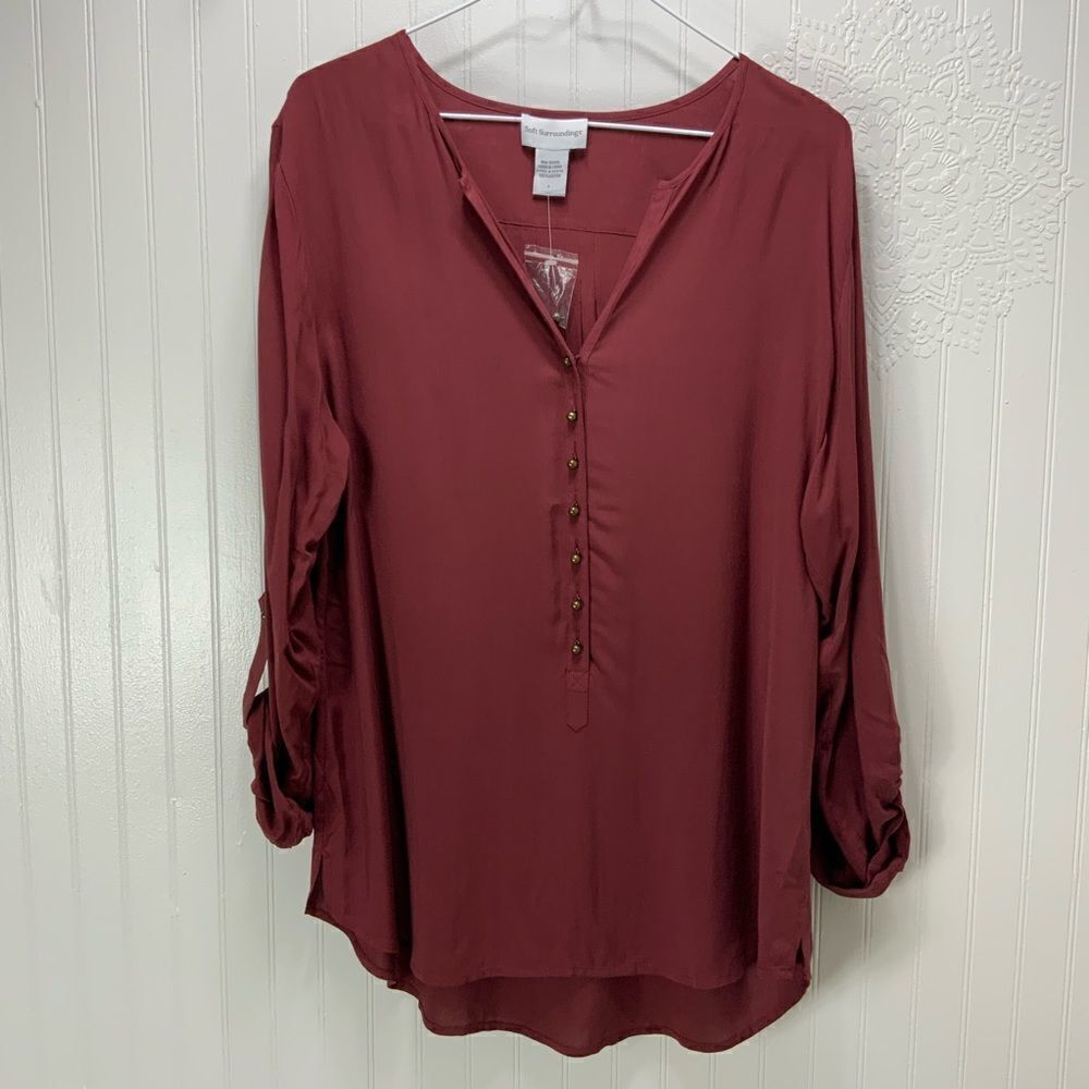 Soft Surroundings 100% rayon blouse